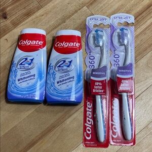 Colgate Whitening Toothpaste and Extra Soft Toothbrush Set